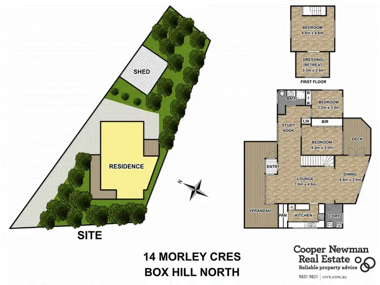Floorplan of Homely house listing, 14 Morley Crescent, Box Hill North VIC 3129