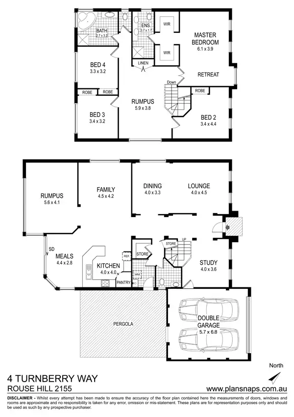 Floorplan of Homely house listing, 4 Turnberry Way St, Rouse Hill NSW 2155