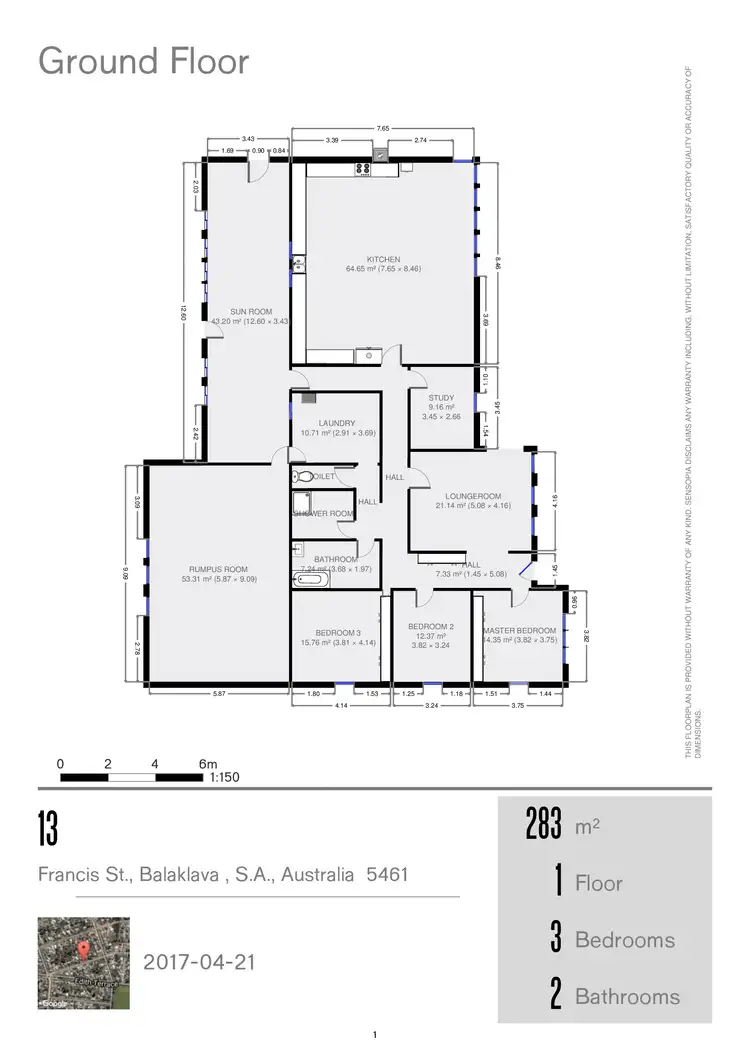 Floorplan of Homely house listing, 13 Francis St, Balaklava SA 5461