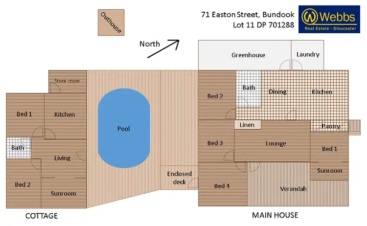 Floorplan of Homely rural property listing, 71 Easton Street, Gloucester NSW 2422