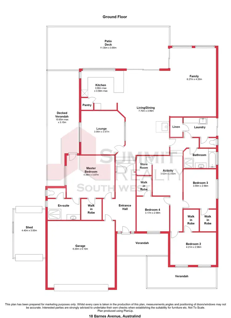Floorplan of Homely house listing, 18 Barnes Avenue, Australind WA 6233