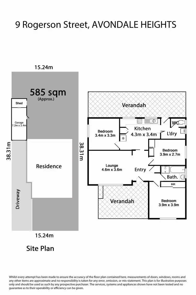 Floorplan of Homely house listing, 9 Rogerson Street, Avondale Heights VIC 3034