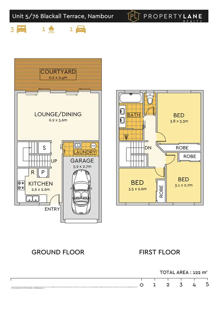 Floorplan of Homely townhouse listing, Unit 5/76 Blackall Tce, Nambour QLD 4560