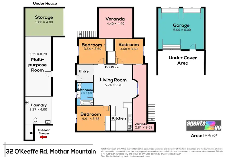 Floorplan of Homely house listing, 32 O'keeffe Rd, Mothar Mountain QLD 4570