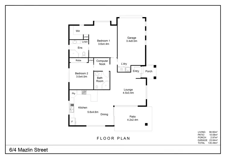 Floorplan of Homely villa listing, Unit 6/4 Mazlin St, Atherton QLD 4883