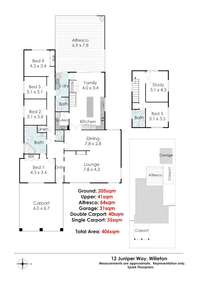 Floorplan of Homely house listing, 12 Juniper Way, Willetton WA 6155