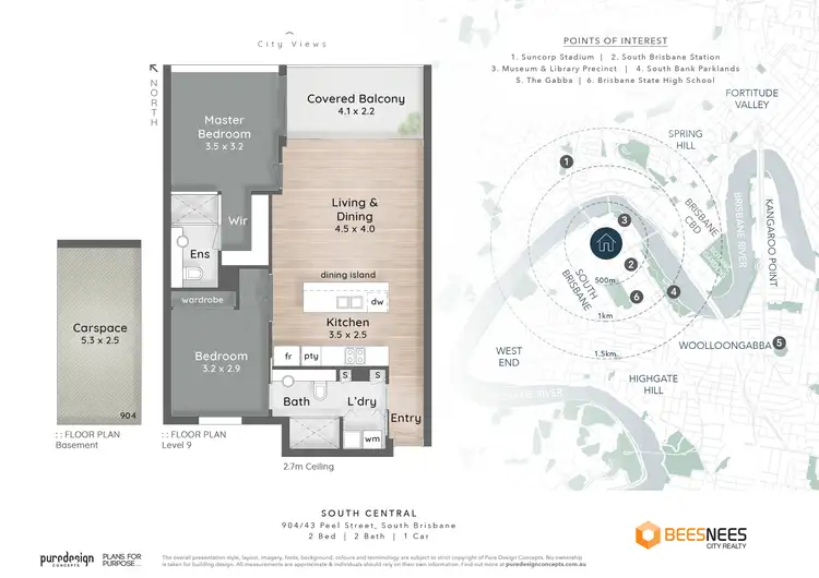 Floorplan of Homely apartment listing, 904/43 Peel St, South Brisbane QLD 4101