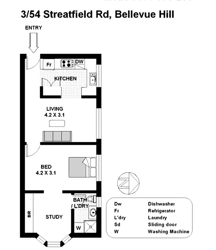 Floorplan of Homely unit listing, Unit 3/54 Streatfield Rd, Bellevue Hill NSW 2023