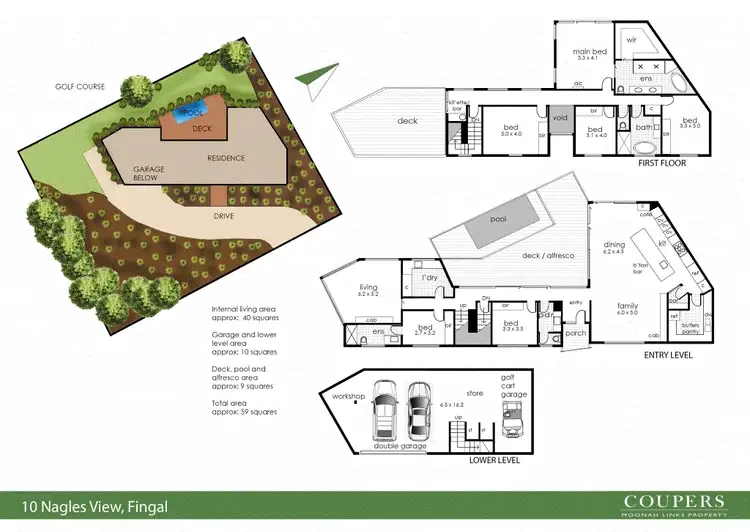 Floorplan of Homely house listing, 10 Nagles View, Fingal VIC 3939