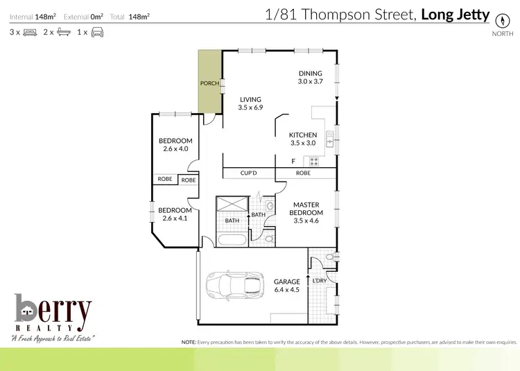 Floorplan of Homely villa listing, Unit 1/81 Thompson St, Long Jetty NSW 2261