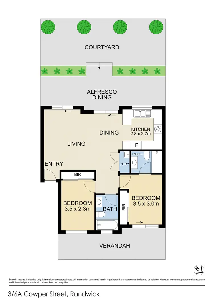 Floorplan of Homely apartment listing, 3/6a Cowper Street, Randwick NSW 2031