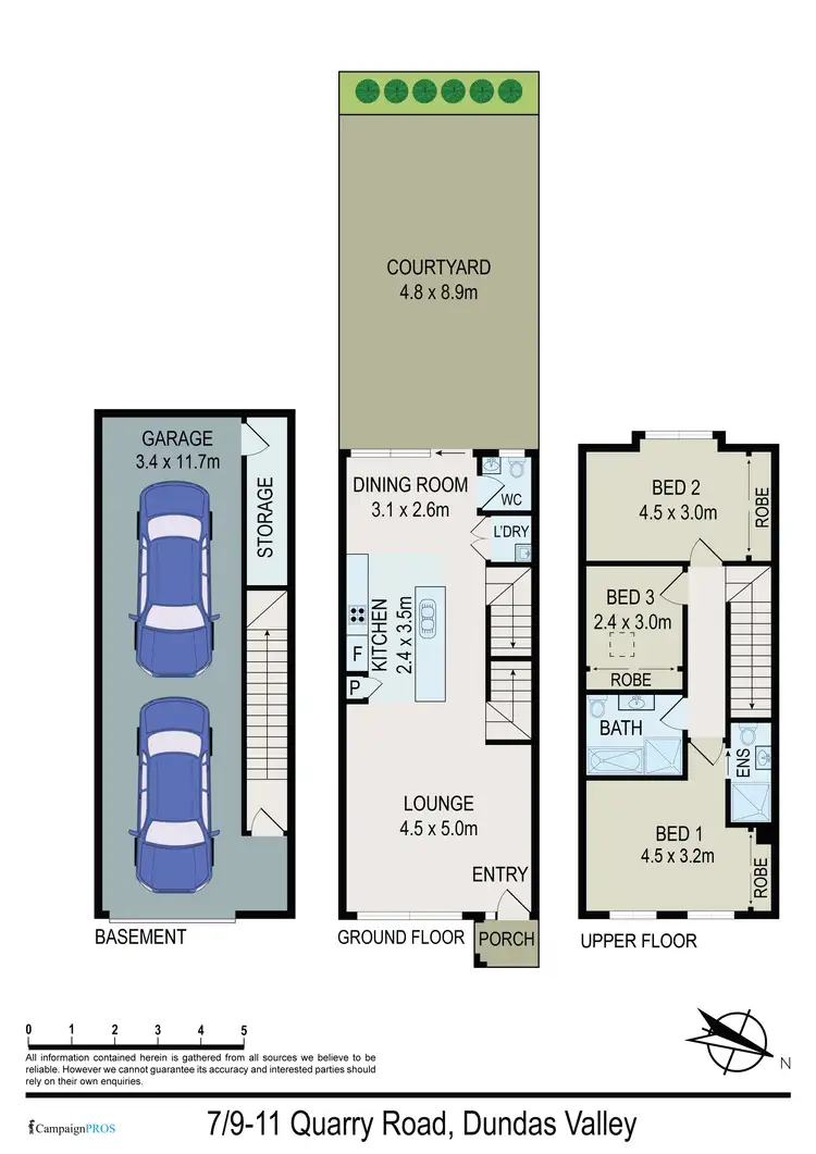 Floorplan of Homely townhouse listing, Unit 7/9-11 Quarry Rd, Dundas Valley NSW 2117