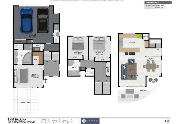 Floorplan of Homely townhouse listing, Unit 7/1 Beachfront Pde, East Ballina NSW 2478