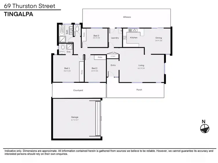 Floorplan of Homely house listing, 69 Thurston St, Tingalpa QLD 4173