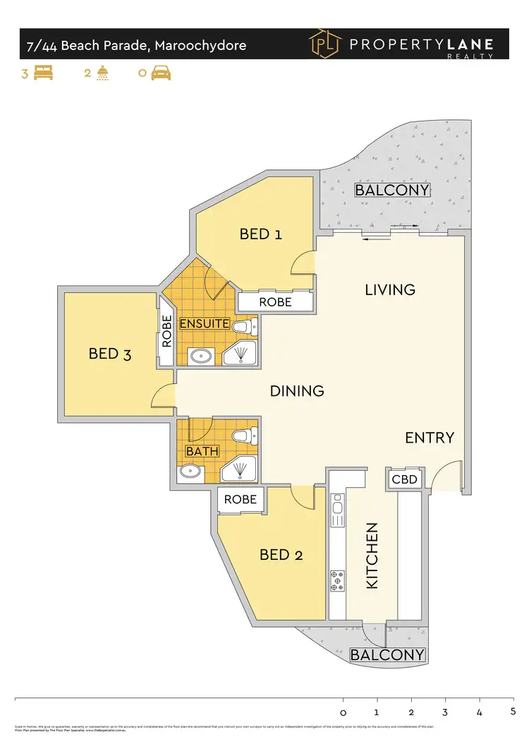 Floorplan of Homely unit listing, Unit 7/44 Beach Pde, Maroochydore QLD 4558