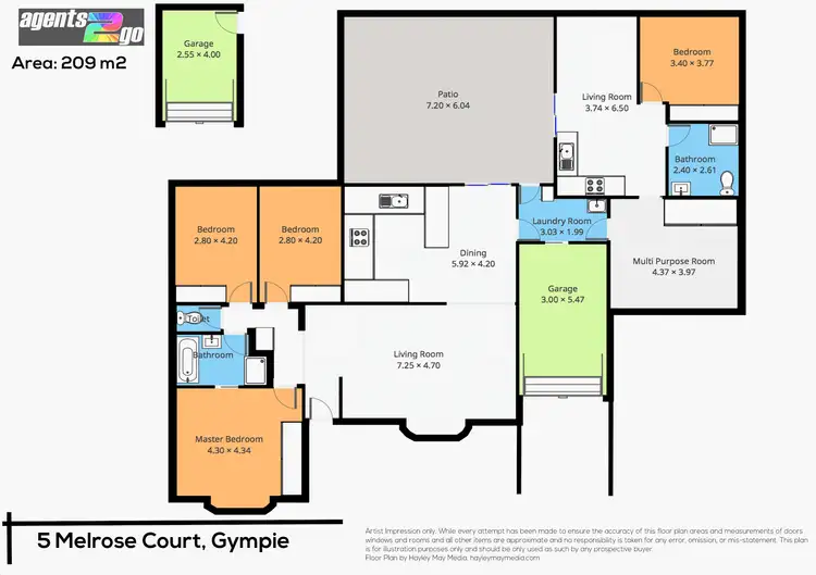 Floorplan of Homely house listing, 5 Melrose Ct, Southside QLD 4570