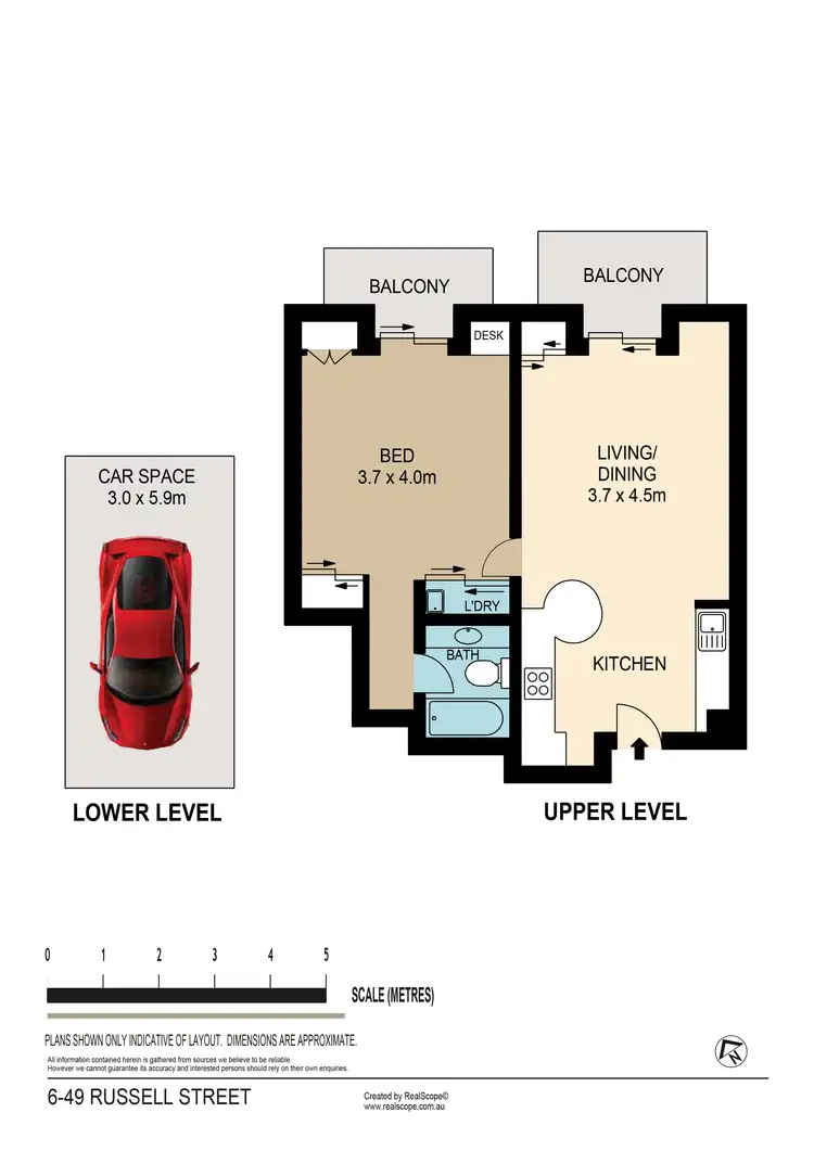 Floorplan of Homely apartment listing, 6/49 Russell St, South Brisbane QLD 4101