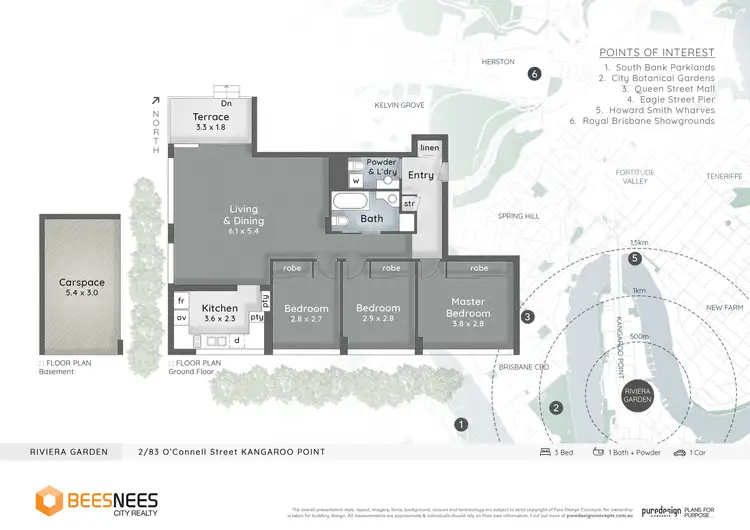 Floorplan of Homely apartment listing, 2/83 O'Connell St, Kangaroo Point QLD 4169