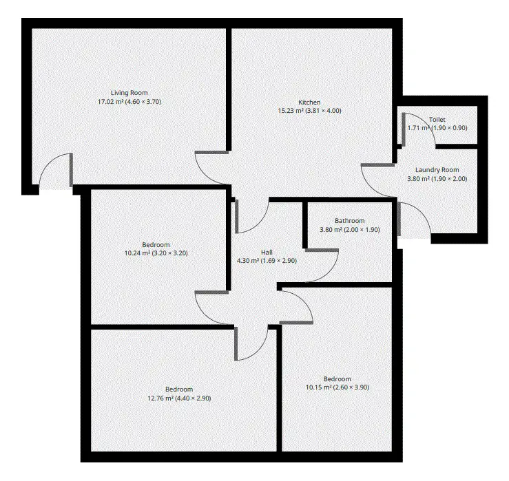 Floorplan of Homely semi-detached listing, 54 Portland St, Penola SA 5277
