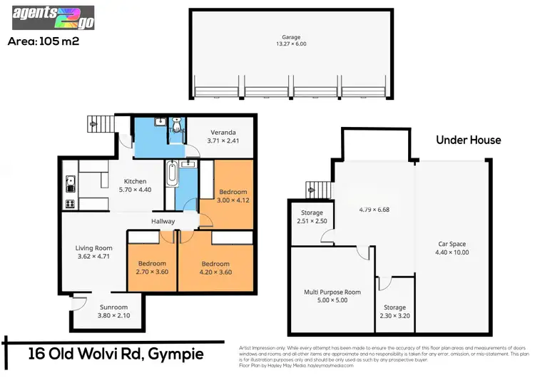 Floorplan of Homely house listing, 16 Old Wolvi Rd, Victory Heights QLD 4570