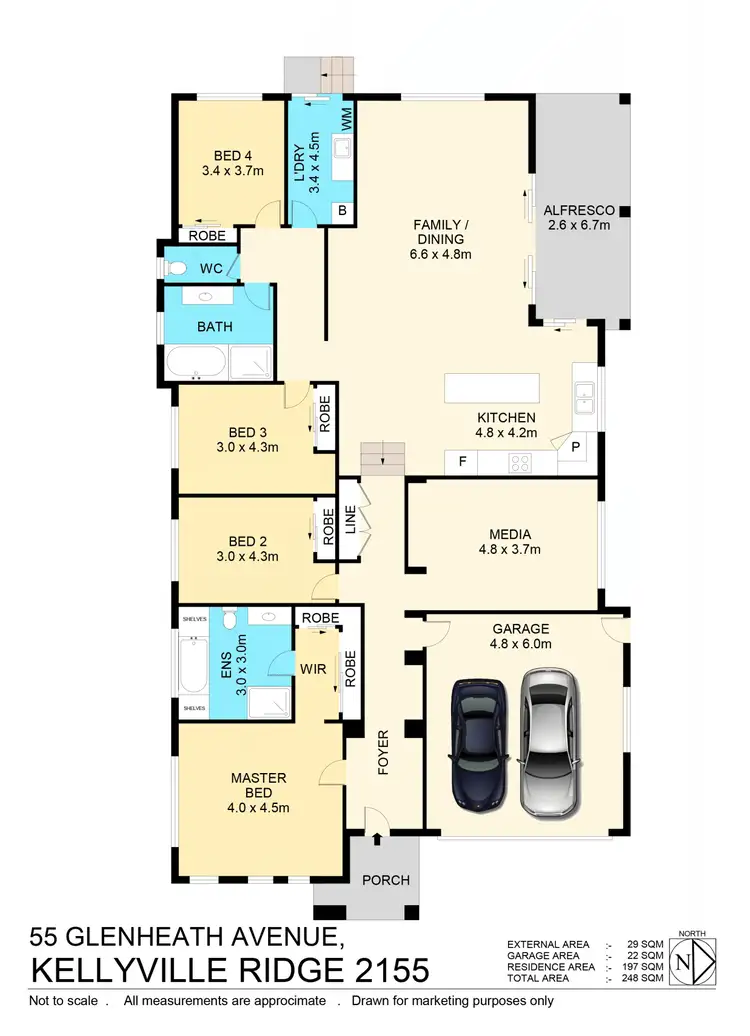 Floorplan of Homely house listing, 55 Glenheath Ave, Kellyville Ridge NSW 2155