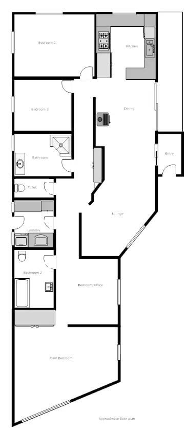 Floorplan of Homely house listing, 203 Myrtle St, Myrtleford VIC 3737