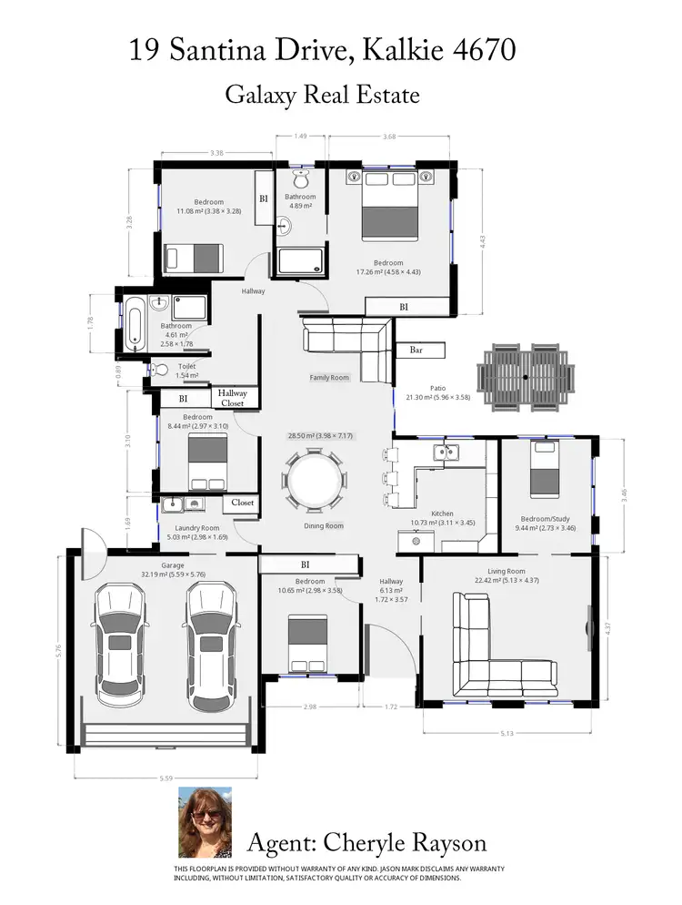 Floorplan of Homely house listing, 19 Santina Dr, Kalkie QLD 4670