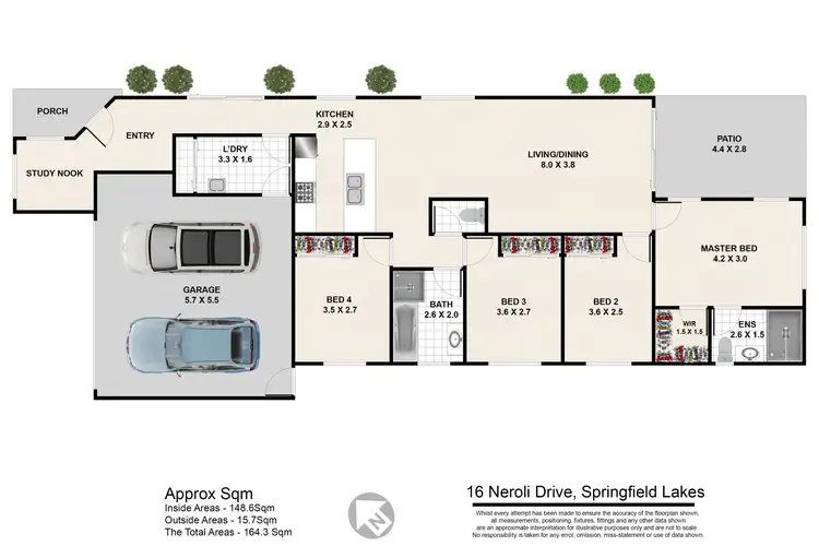 Floorplan of Homely house listing, 16 Neroli Drive, Springfield Lakes QLD 4300