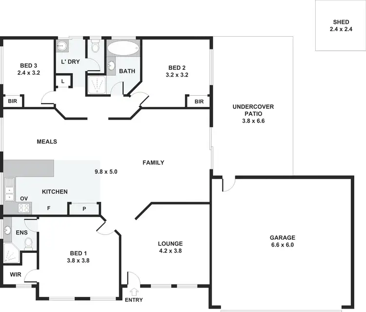 Floorplan of Homely unit listing, Unit 2/18 Constitution St, South Bunbury WA 6230