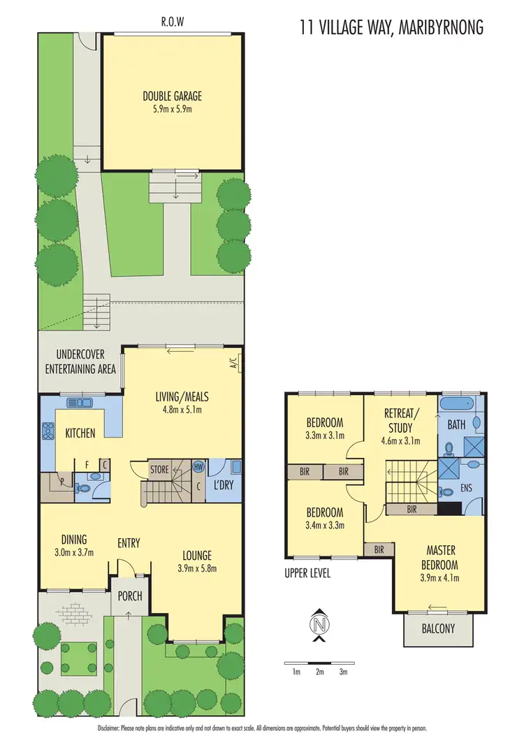 Floorplan of Homely townhouse listing, 11 Village Way, Maribyrnong VIC 3032