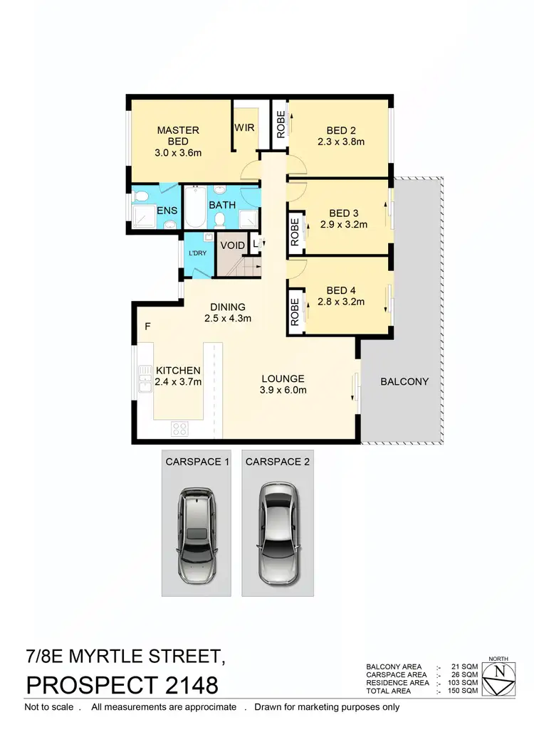 Floorplan of Homely townhouse listing, Villa 7/8E Myrtle St, Prospect NSW 2148