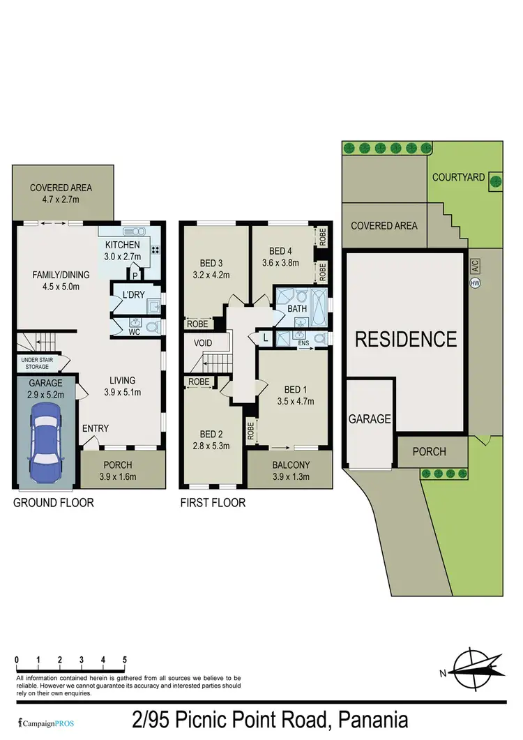 Floorplan of Homely semi-detached listing, Unit 2/95 Picnic Point Rd, Panania NSW 2213