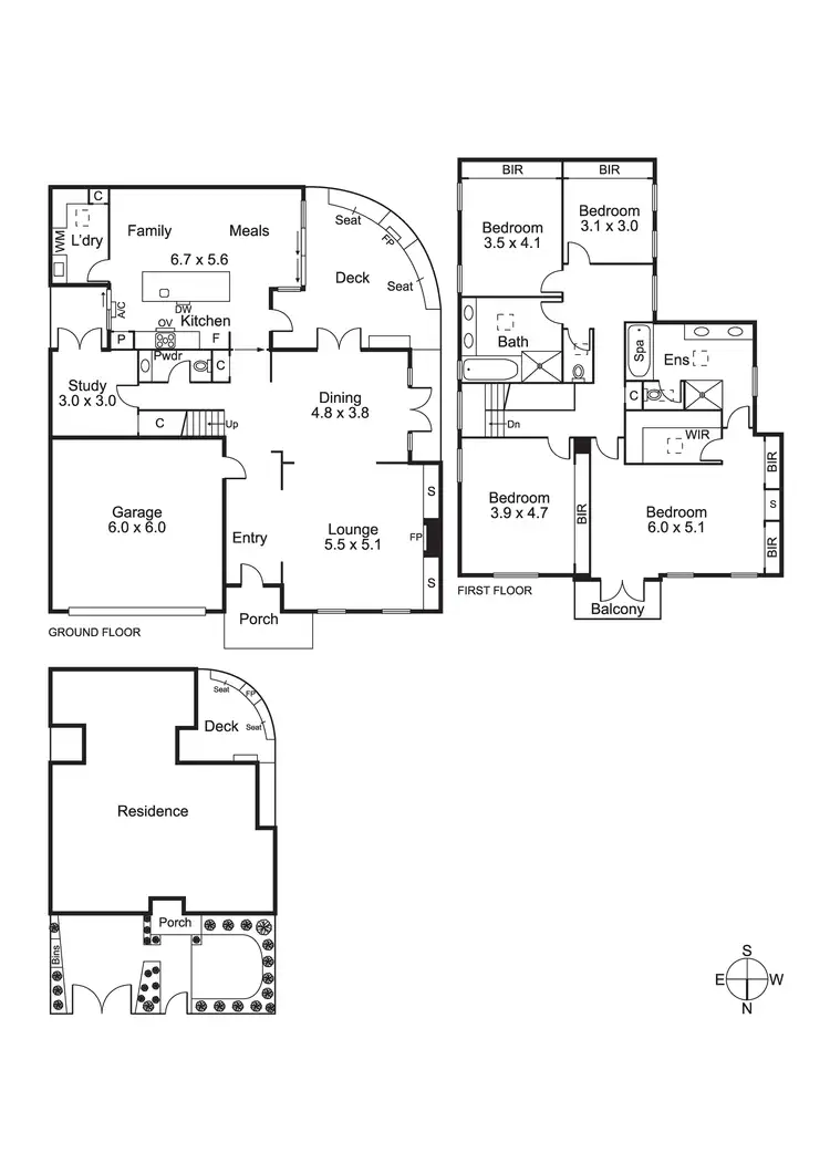 Floorplan of Homely house listing, 6 Alverna Gr, Brighton VIC 3186