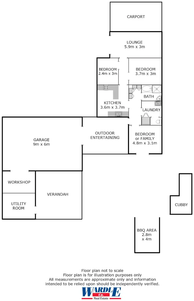 Floorplan of Homely house listing, 192 Three Chain Road, Port Pirie SA 5540
