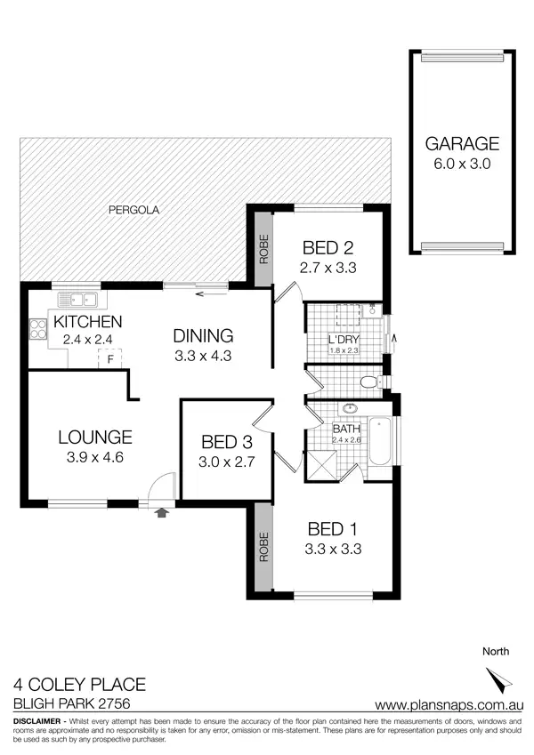 Floorplan of Homely house listing, 4 Coley Place, Bligh Park NSW 2756