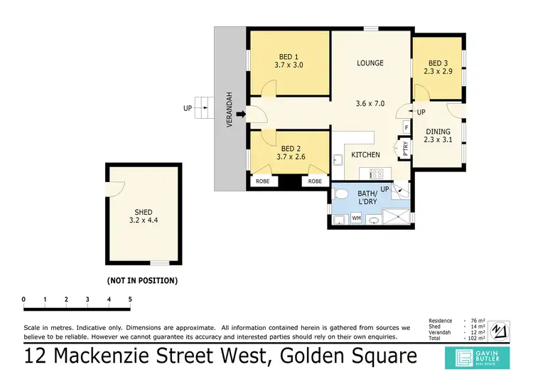 Floorplan of Homely house listing, 12 Mackenzie St W, Golden Square VIC 3555