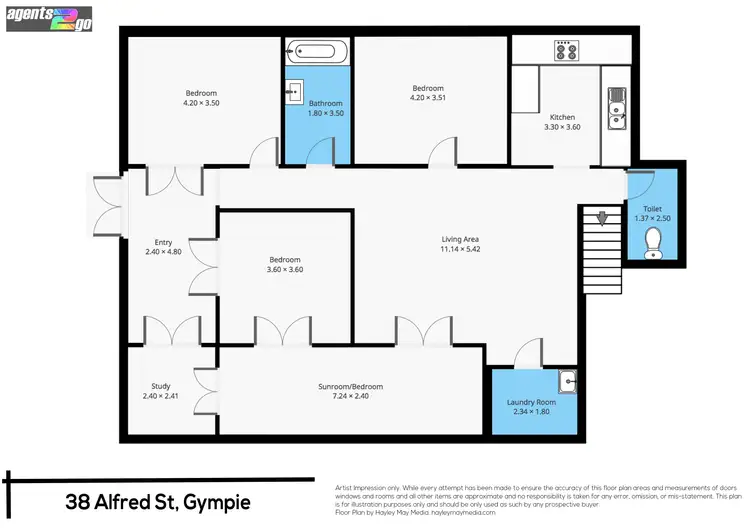 Floorplan of Homely house listing, 38 Alfred St, Gympie QLD 4570