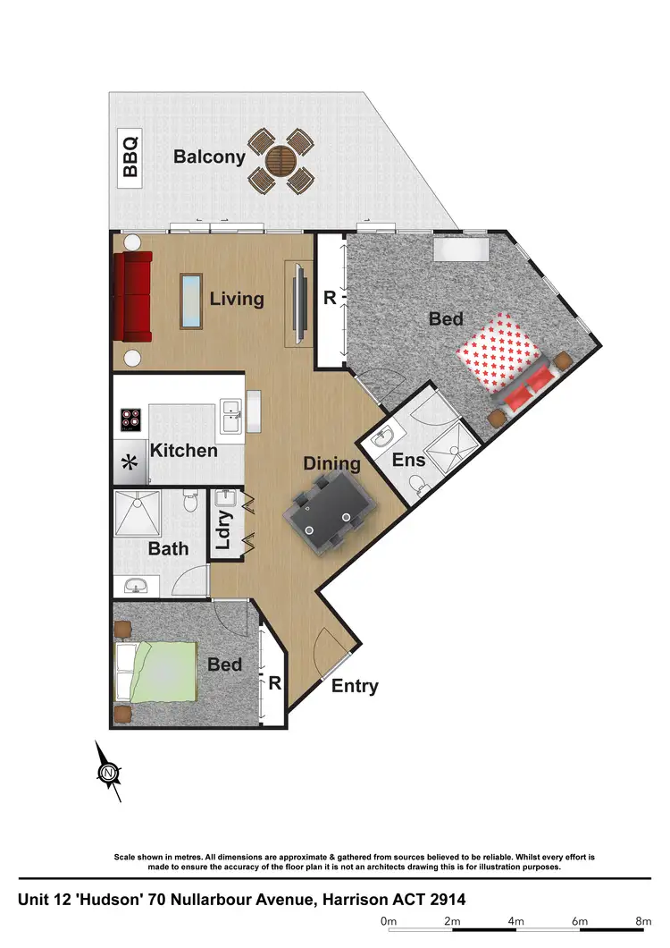 Floorplan of Homely apartment listing, Unit 12/70 Nullarbor Ave, Harrison ACT 2914