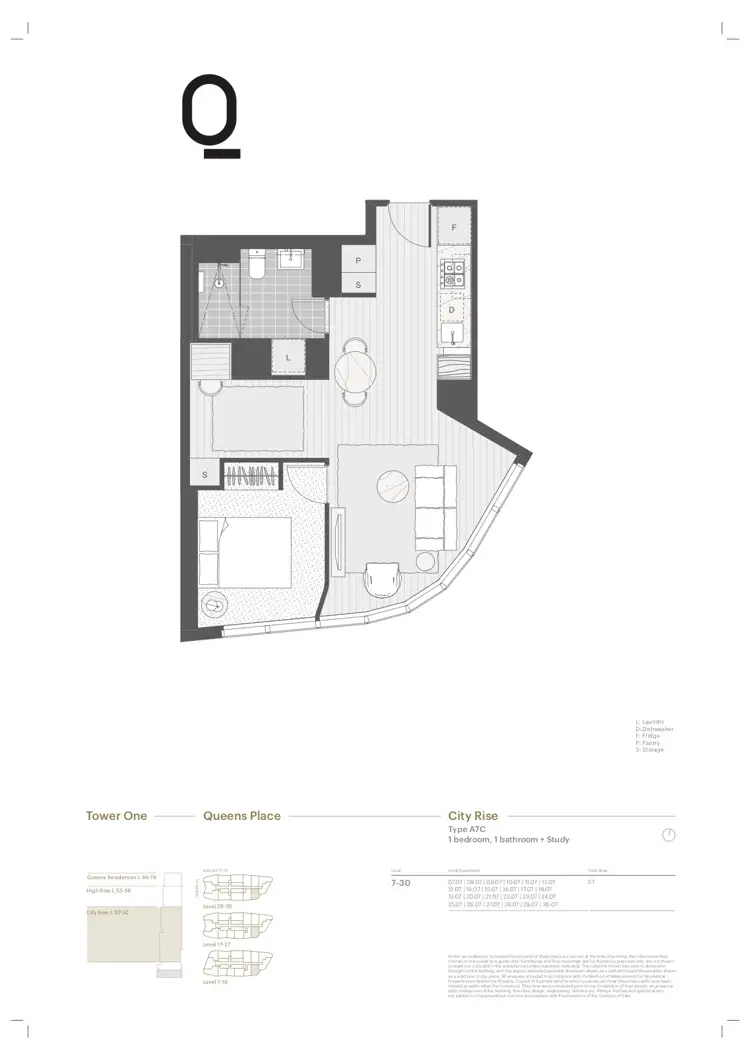 Floorplan of Homely apartment listing, 1007/350 Queen Street, Melbourne VIC 3000