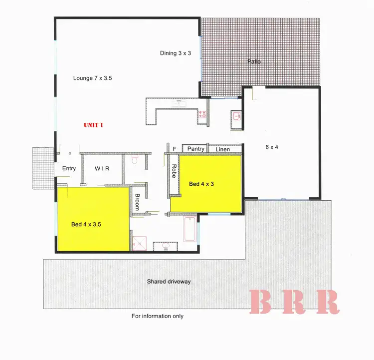Floorplan of Homely unit listing, Unit 1 & 2/45 Egmont St, Benalla VIC 3672