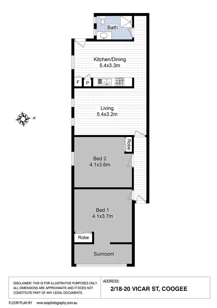 Floorplan of Homely unit listing, Unit 2/18-20 Vicar St, Coogee NSW 2034