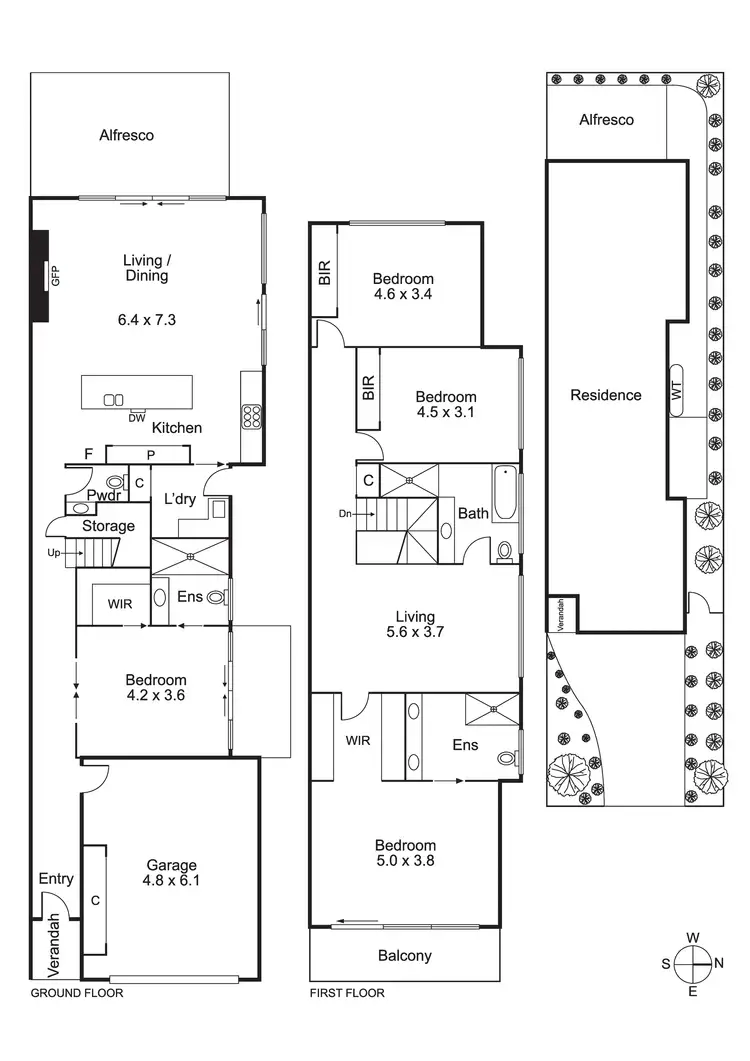 Floorplan of Homely townhouse listing, 31B Clyde St, Highett VIC 3190