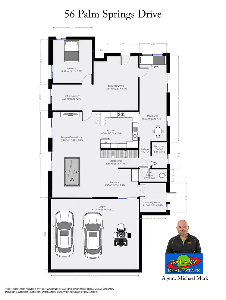 Floorplan of Homely house listing, 56 Palm Springs Dr, Calavos QLD 4670