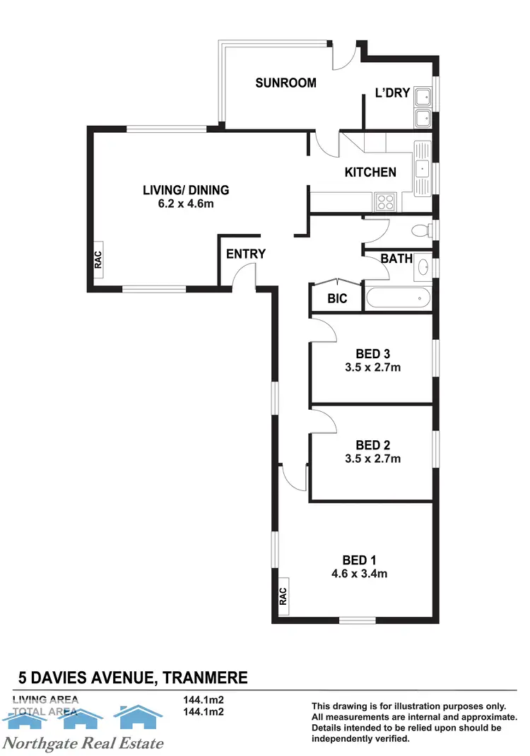 Floorplan of Homely house listing, 5 Davies Ave, Tranmere SA 5073