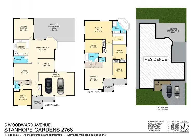 Floorplan of Homely house listing, 5 Woodward Ave, Stanhope Gardens NSW 2768
