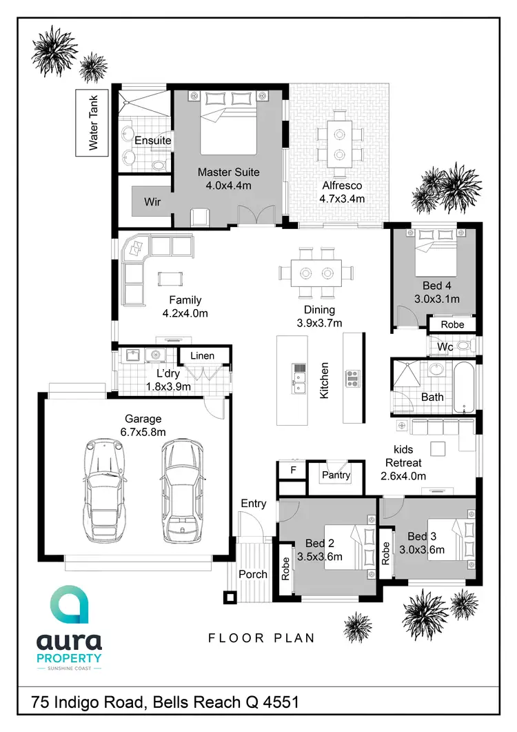 Floorplan of Homely house listing, 75 Indigo Rd, Caloundra West QLD 4551