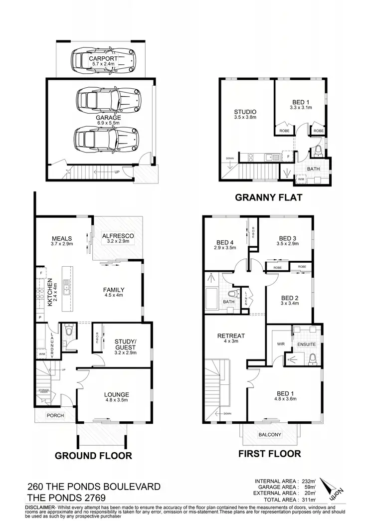 Floorplan of Homely house listing, 260 The Ponds Bvd, The Ponds NSW 2769