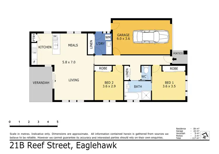 Floorplan of Homely house listing, 21B Reef St, Eaglehawk VIC 3556