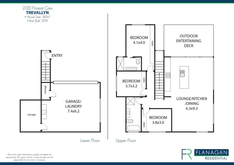 Floorplan of Homely townhouse listing, 2/20 Floreat Crescent, Trevallyn TAS 7250