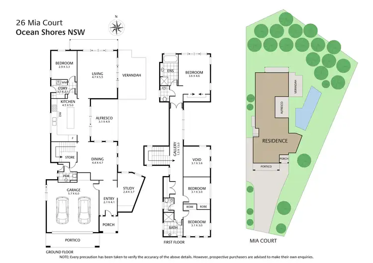 Floorplan of Homely house listing, 26 Mia Ct, Ocean Shores NSW 2483